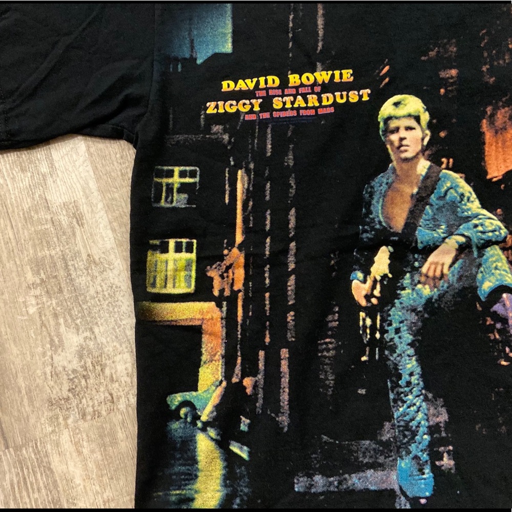 David Bowie Ziggy Stardust Black Athletic T Shirt